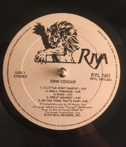John Cougar – John Cougar - 1979 Original