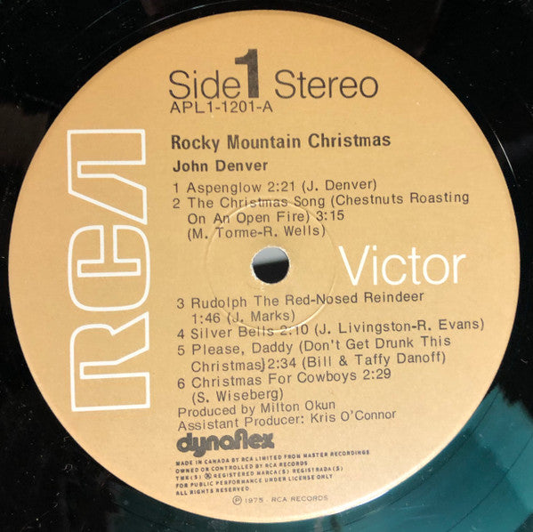 John Denver – Rocky Mountain Christmas - 1975 Original, Near Mint - Vinyl Pursuit Inc 