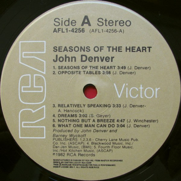 John Denver – Seasons Of The Heart - 1982 Original in Shrinkwrap - Vinyl Pursuit Inc