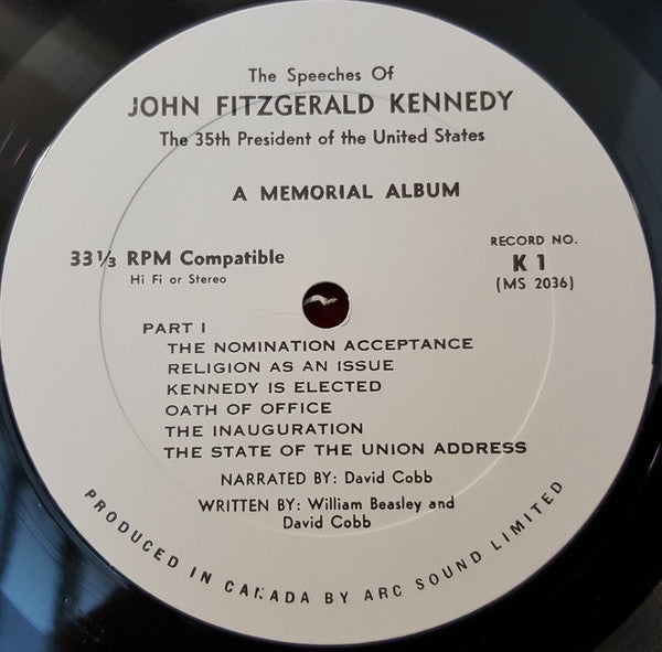 John Fitzgerald Kennedy – Memorial Album (The Speeches Of) - Original Pressing