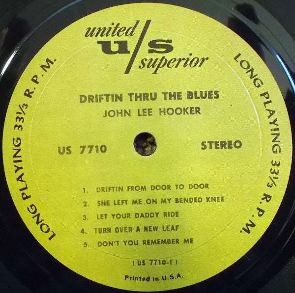 John Lee Hooker – Driftin' Thru The Blues US Pressing