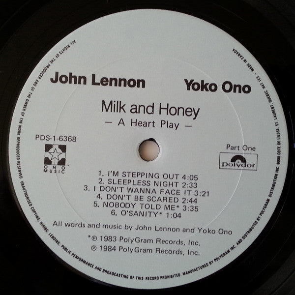 John Lennon And Yoko Ono – Milk And Honey