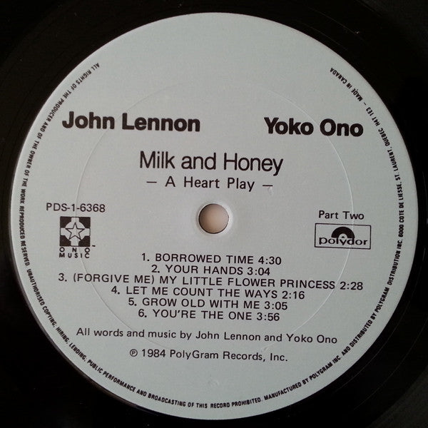 John Lennon And Yoko Ono – Milk And Honey