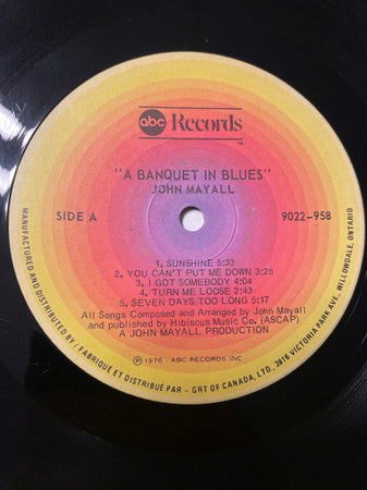 John Mayall – A Banquet In Blues - 1976 Original Pressing