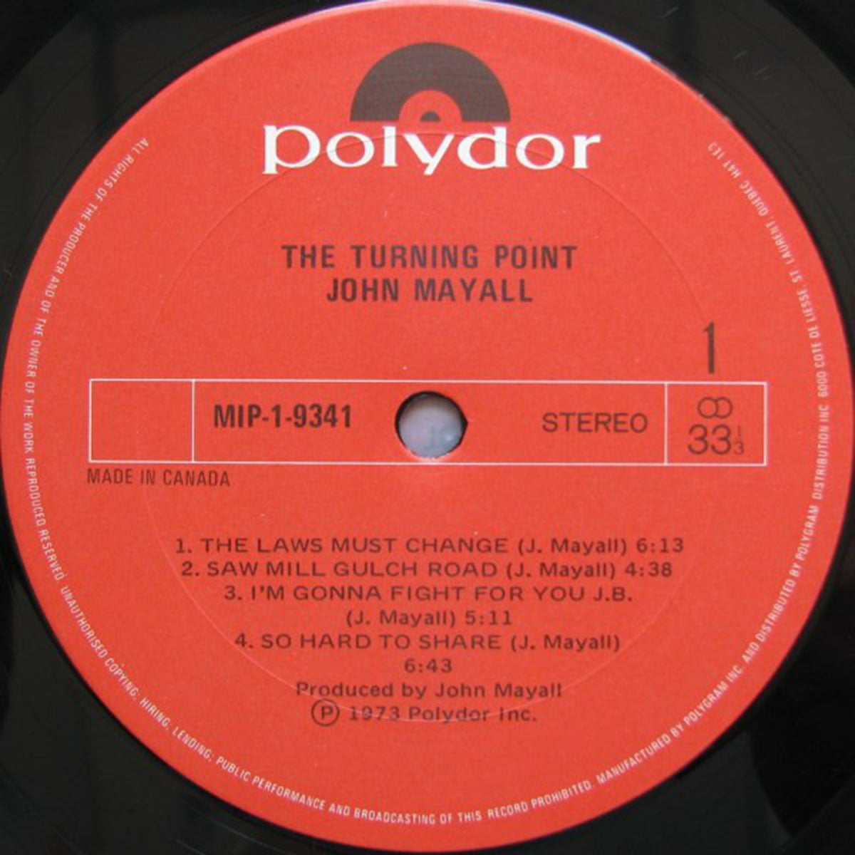 John Mayall – The Turning Point - 1969 Original!