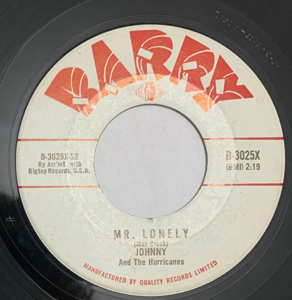 Johnny And The Hurricanes – Mr. Lonely - 7" Single