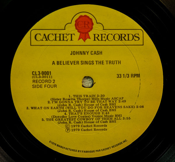 Johnny Cash A Believer Sings The Truth 1979 Original Vinyl