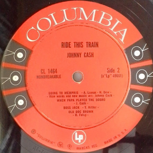 Johnny Cash – Ride This Train - 1960 Original US MONO Pressing
