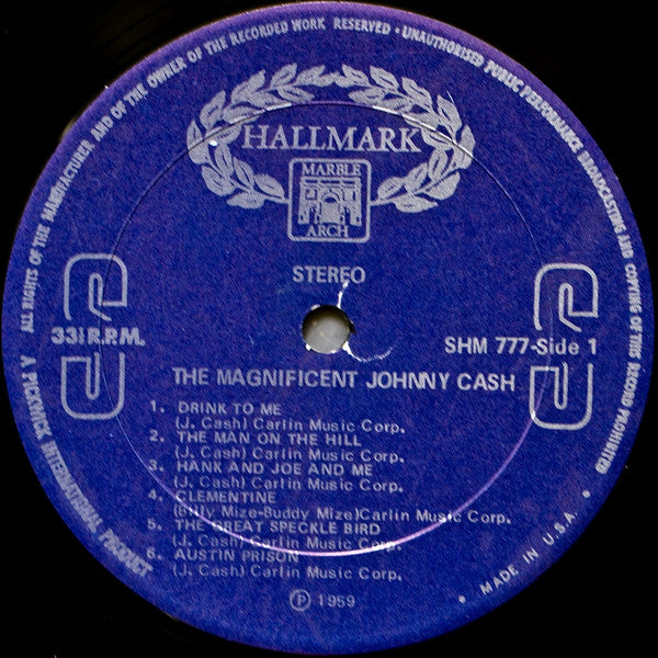 Johnny Cash ‎– The Magnificent Johnny Cash UK Pressing