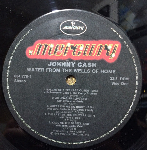 Johnny Cash – Water From The Wells Of Home - 1988 Original in Shrinkwrap!