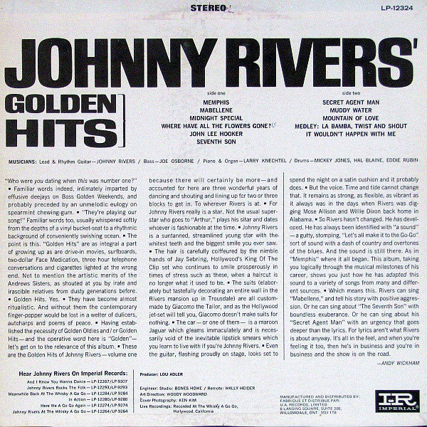 Johnny Rivers – Johnny Rivers' Golden Hits