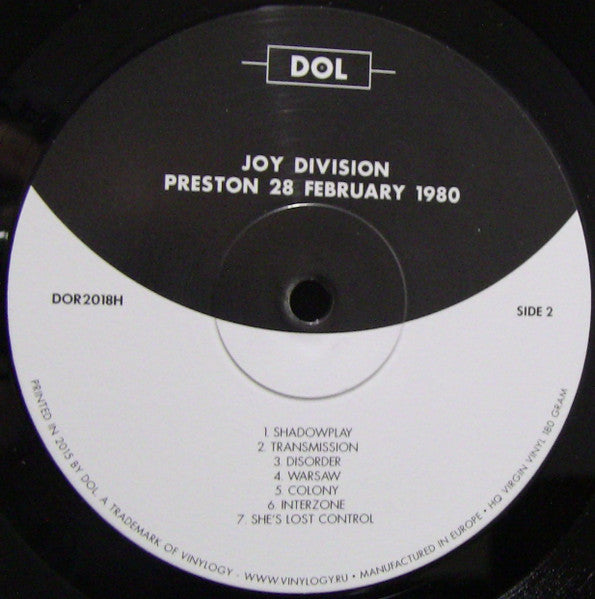 Joy Division – Preston, 28 February 1980 - 180 gm, Sealed!