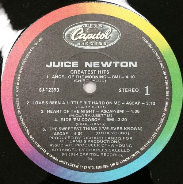 Juice Newton – Greatest Hits - 1984 Original