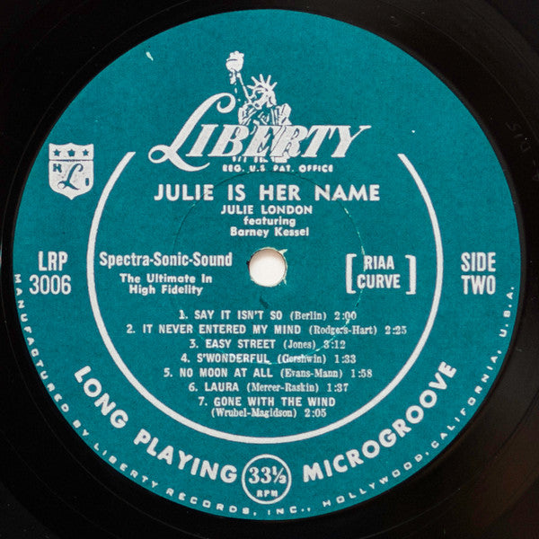 Julie London – Julie Is Her Name - 1956 US Pressing