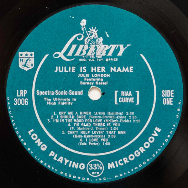Julie London – Julie Is Her Name - 1956 US Pressing