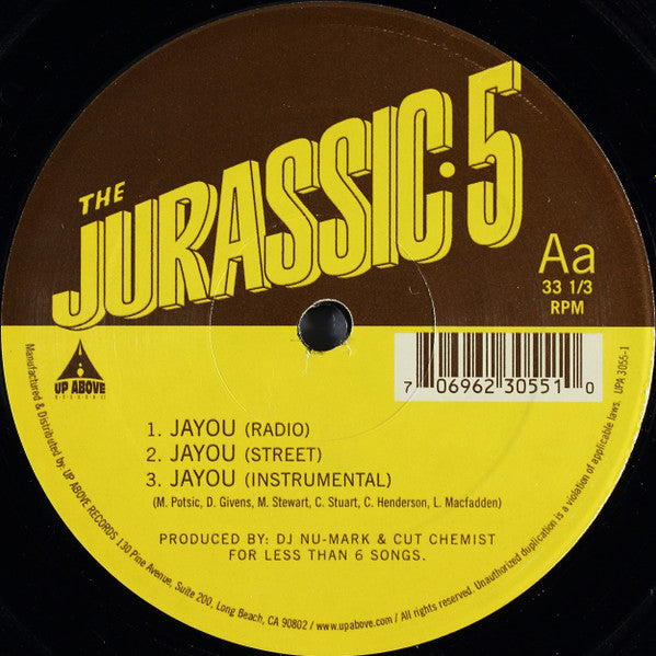 Jurassic 5 – Jayou - US Pressing