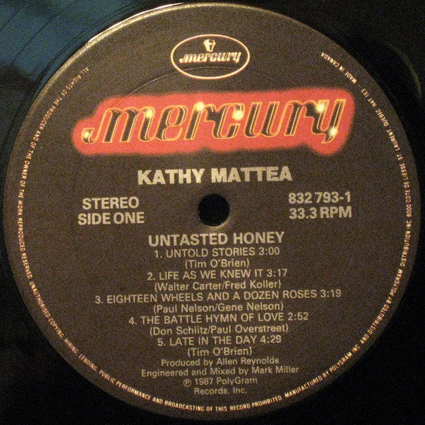 Kathy Mattea – Untasted Honey - 1987
