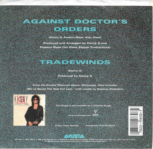 Kenny G – Against Doctor's Orders / Tradewinds US Pressing