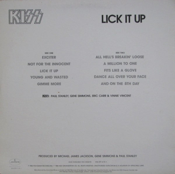 Kiss – Lick It Up - 1983 Original