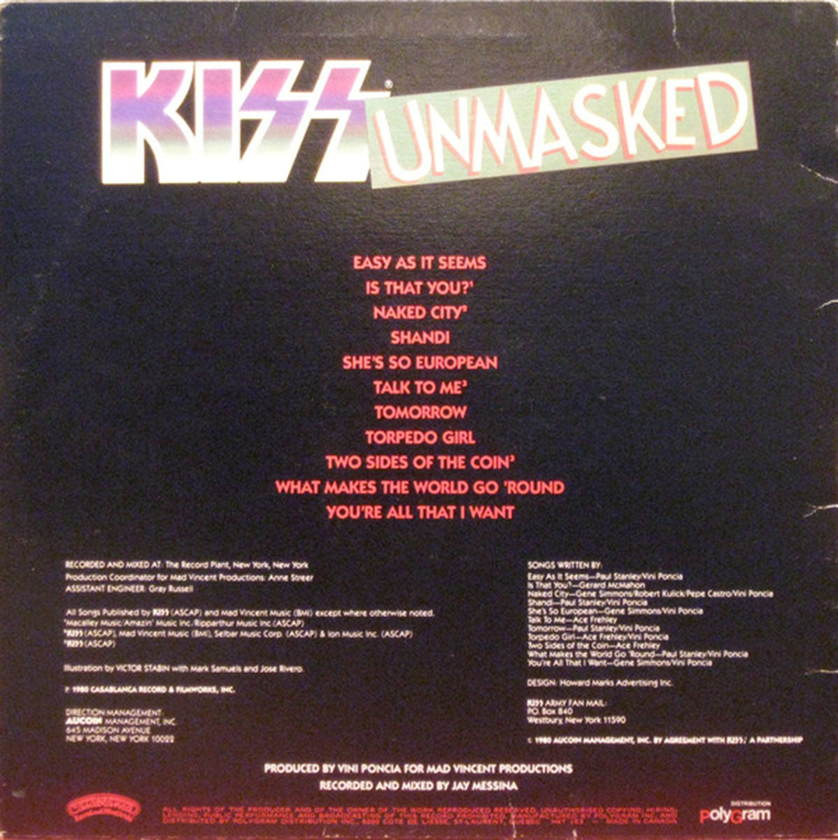 Kiss – Unmasked - 1980 VinylPursuit.com
