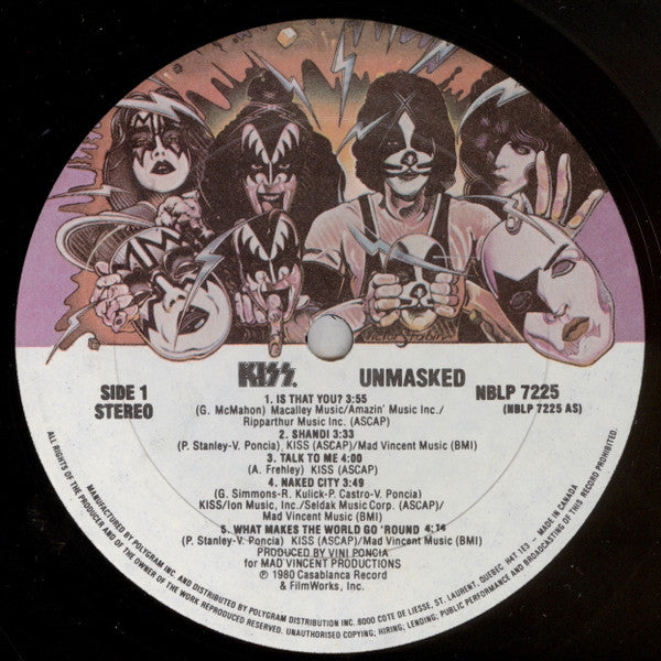 Kiss – Unmasked - 1980 Original