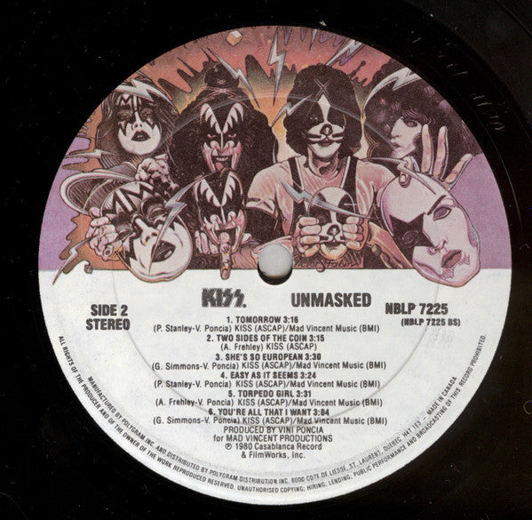 Kiss – Unmasked - 1980 Original