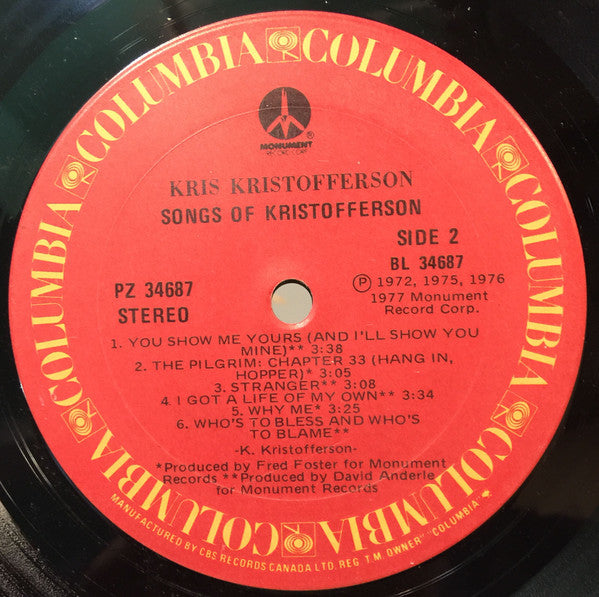 Kris Kristofferson – Songs Of Kristofferson