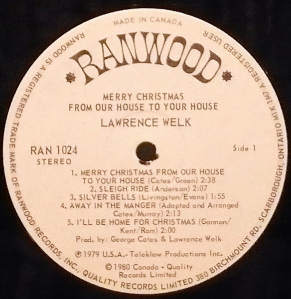 Lawrence Welk – Merry Christmas From Our House To Your House -  1980 Original!