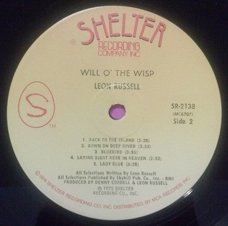 Leon Russell – Will O' The Wisp - 1975 US Original