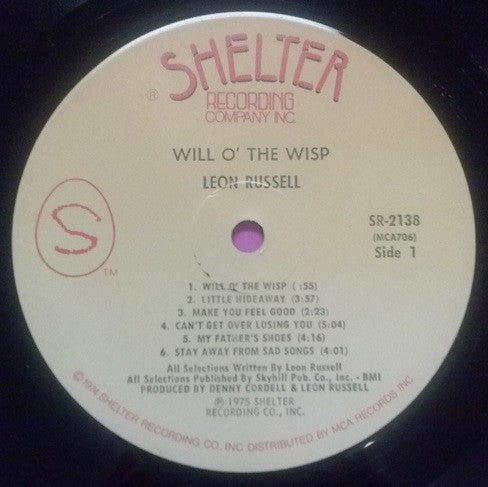 Leon Russell – Will O' The Wisp - 1975 US Original