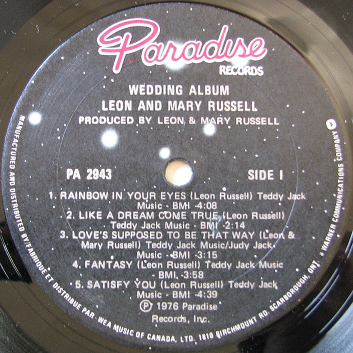 Leon & Mary Russell – Wedding Album - 1976