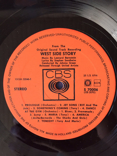 Leonard Bernstein – West Side Story (The Original Sound Track Recording) Netherlands Pressing