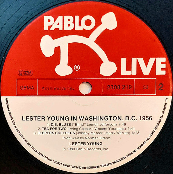 Lester Young – In Washington DC 1956 - 1980 German Pressing