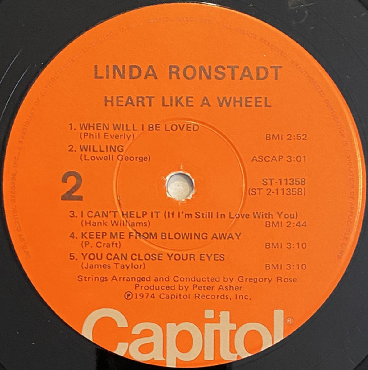 Linda Ronstadt – Heart Like A Wheel - 1975 US Pressing