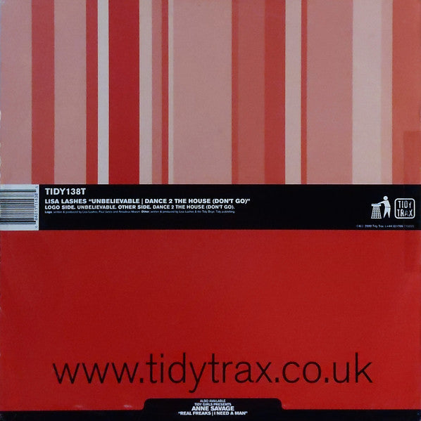Lisa Lashes – Unbelievable / Dance 2 The House (Don't Go) - 2000 UK Pressing