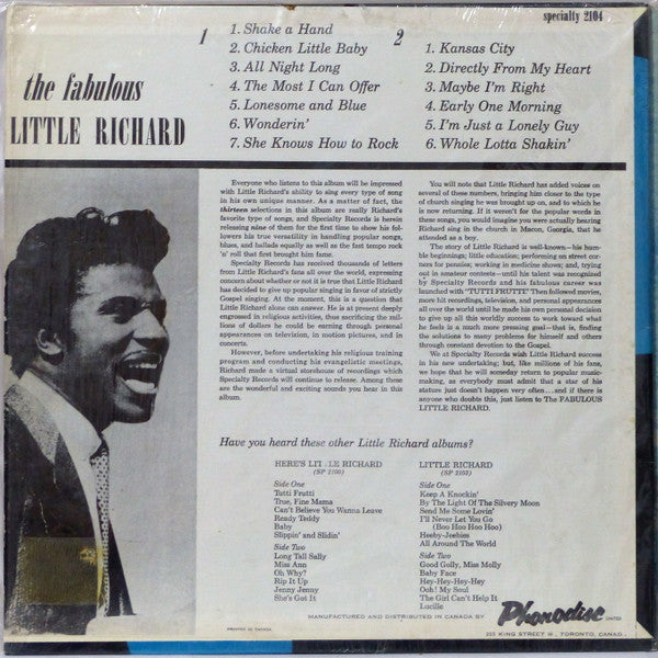 Little Richard – The Fabulous Little Richard