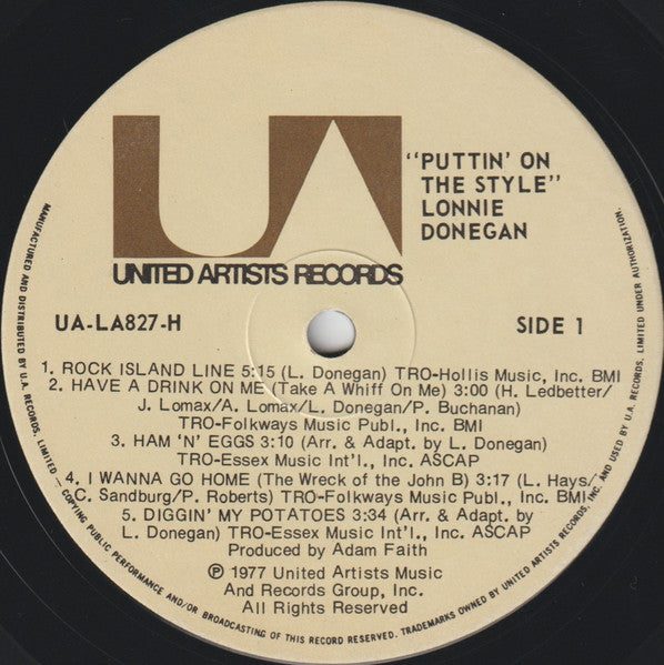 Lonnie Donegan – Puttin' On The Style - 1977 Original, Bargain! - Vinyl Pursuit Inc