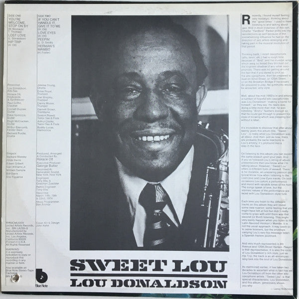 Lou Donaldson – Sweet Lou US Pressing