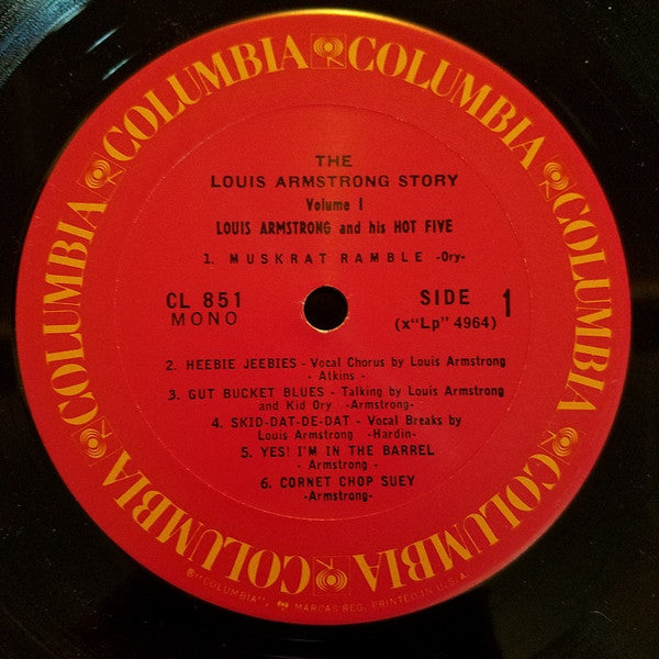 Louis Armstrong And His Hot Five – The Louis Armstrong Story - US MONO Pressing Vinyl Pursuit Inc