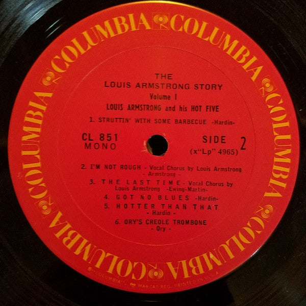 Louis Armstrong And His Hot Five – The Louis Armstrong Story - US MONO Pressing Vinyl Pursuit Inc