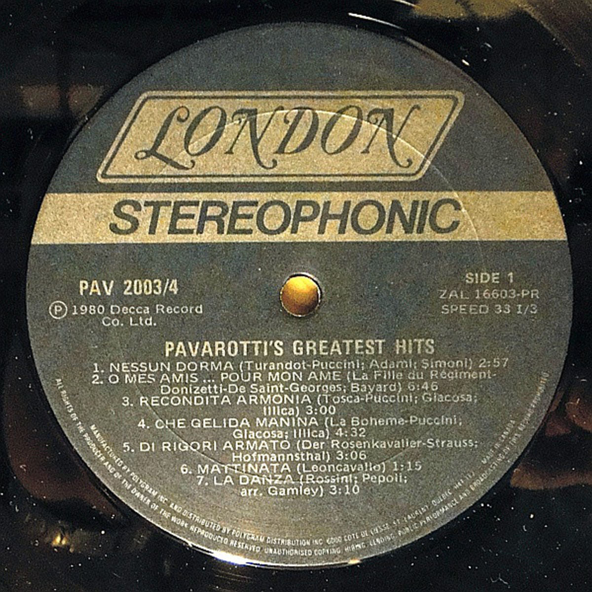 Luciano Pavarotti – Pavarotti's Greatest Hits VinylPursuit.com