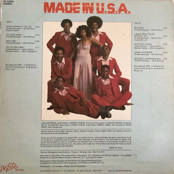 Made In USA. – Made In USA- US 1977 Original - Vinyl Pursuit Inc