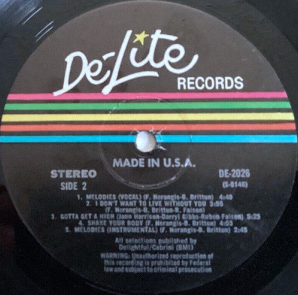Made In USA. – Made In USA- US 1977 Original - Vinyl Pursuit Inc