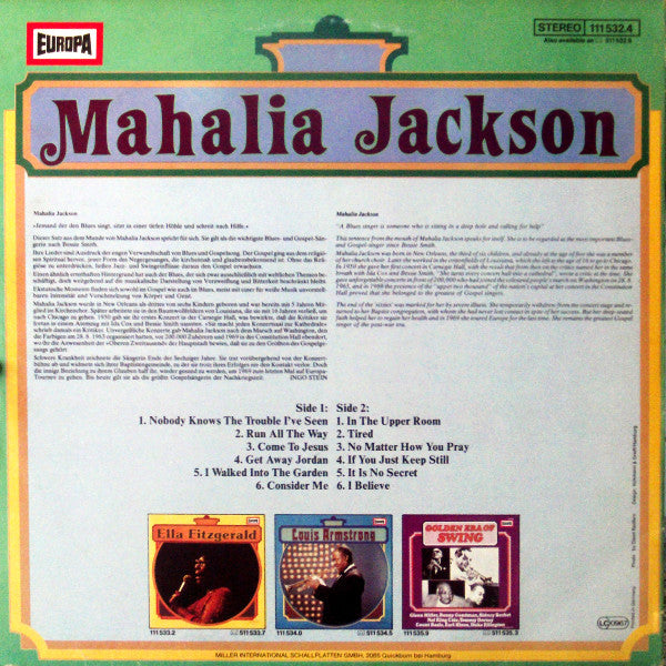 Mahalia Jackson – Mahalia Jackson - Early German Pressing in Shrinkwrap!