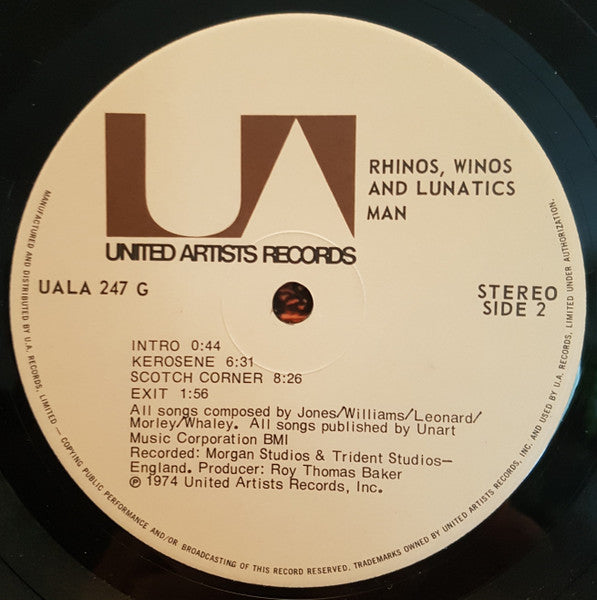 Man – Rhinos, Winos, And Lunatics - 1974 Original, Bargain!