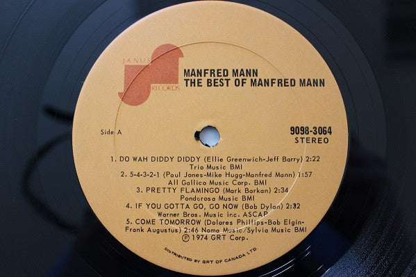 Manfred Mann – The Best Of Manfred Mann - 1974 Original