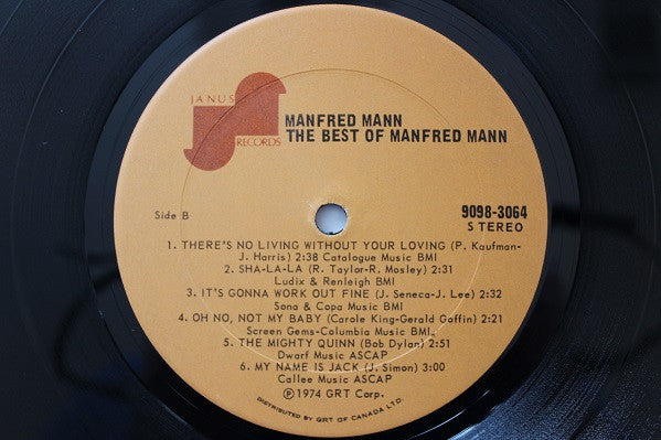 Manfred Mann – The Best Of Manfred Mann - 1974 Original