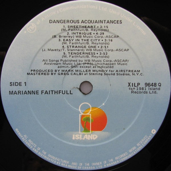 Marianne Faithfull – Dangerous Acquaintances