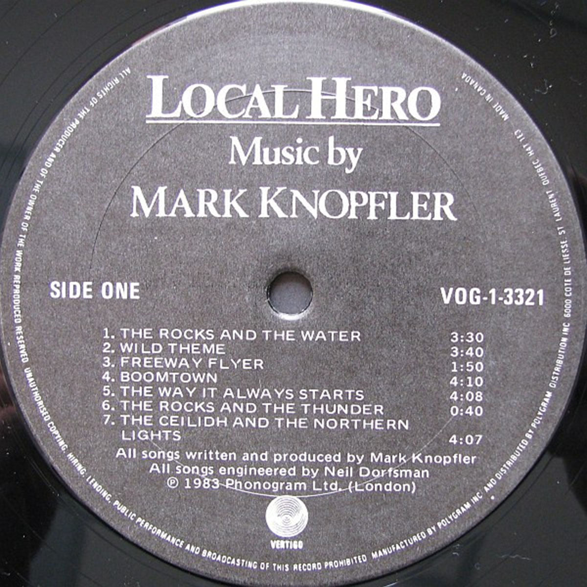 Mark Knopfler – Local Hero - 1983 Original!