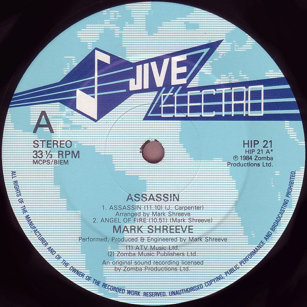 Mark Shreeve – Assassin - 1984 UK Pressing, Rare!